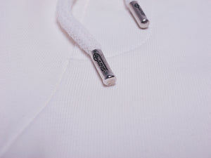 Bändel der 4GAINS Tracksuit Hose in der Farbe Cream mit Creamfarbenem Puff Print