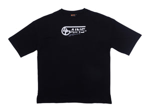 4GAINS Sportswear oversized T-shirt in der Farbe schwarz mit weißem Aufdruck
