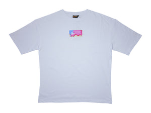 Weißes 4GAINS Ice-Cream T-Shirt mit oversized Schnitt