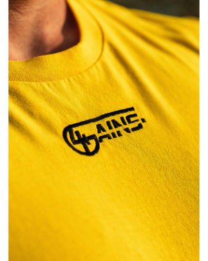 4GAINS basic unisex t-shirt in yellow/black