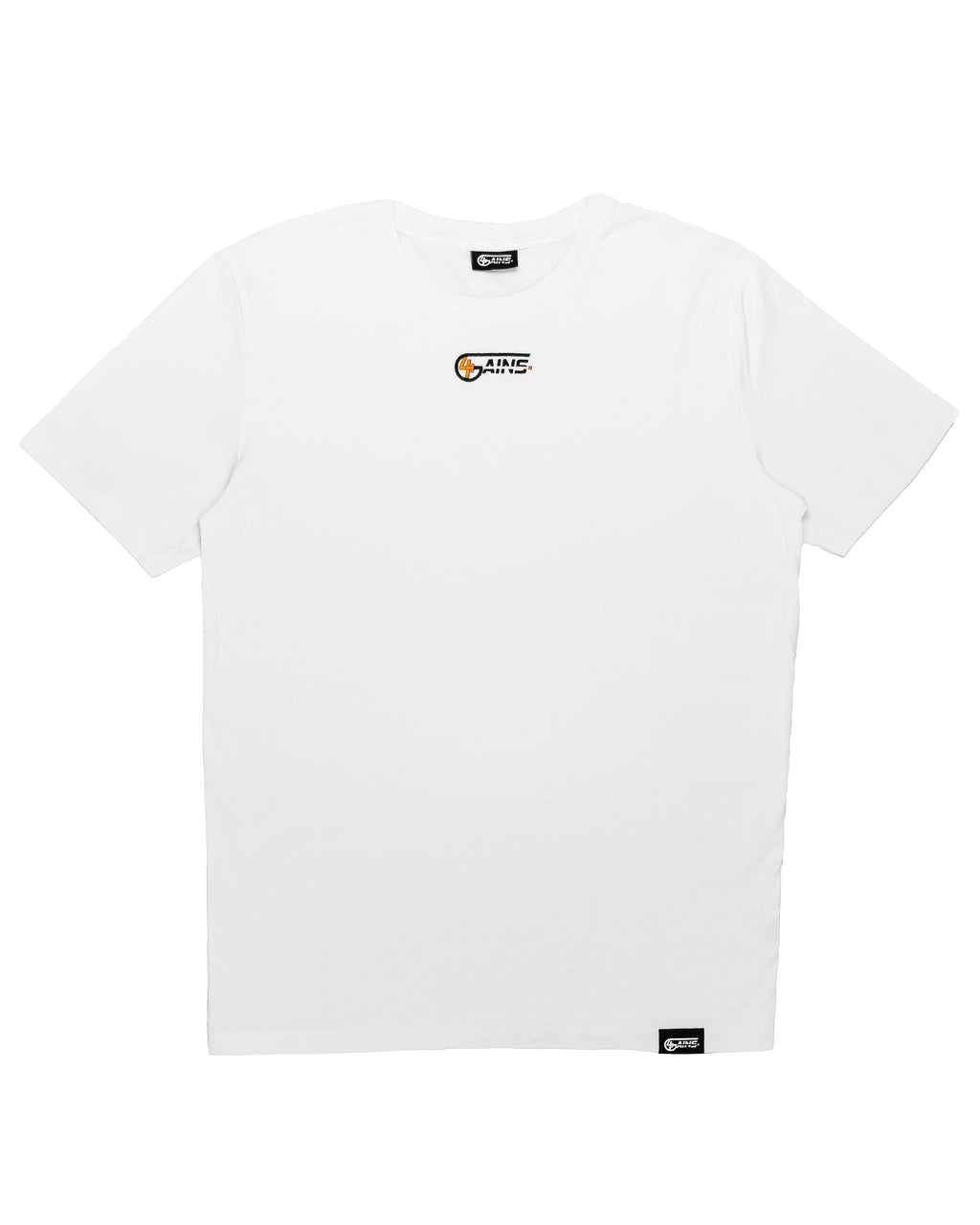 4GAINS basic unisex T-Shirt in white/black/orange